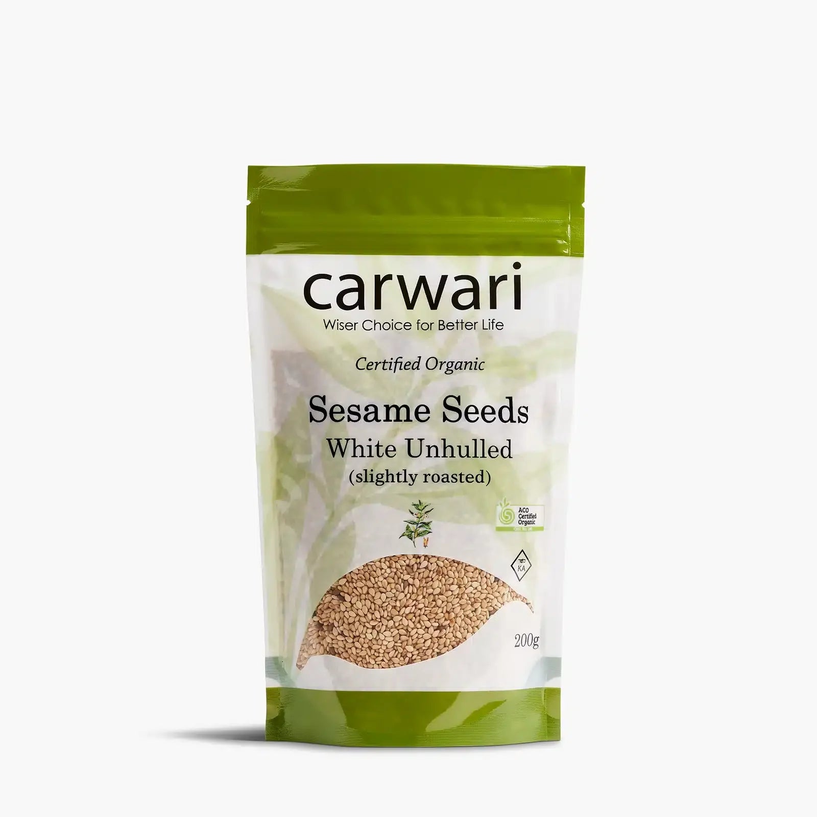 White Unhulled Sesame Seed 200g Carwari