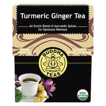 Turmeric Ginger Tea 18 tea bags Buddha Tea
