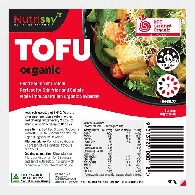 Organic Tofu 350g Nutrisoy