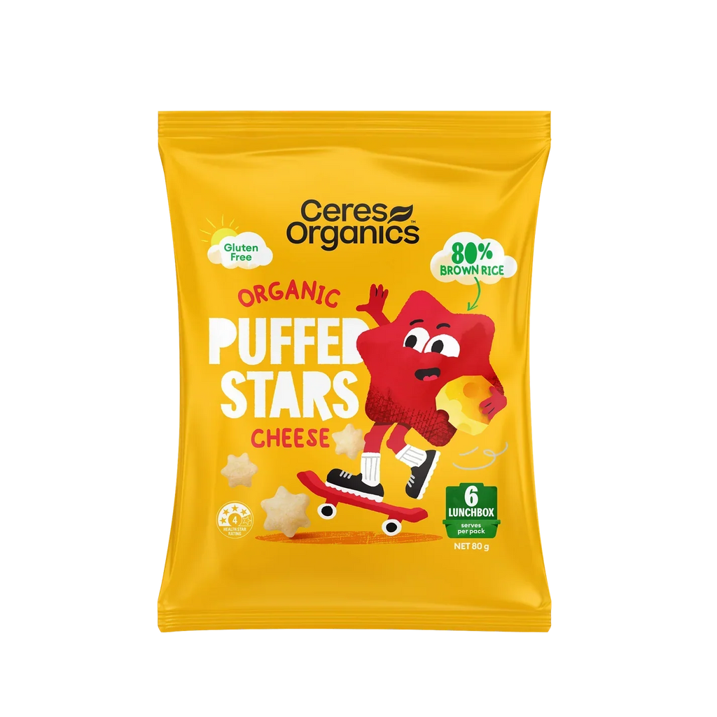 Puffed Stars Cheese 80g Ceres Organics