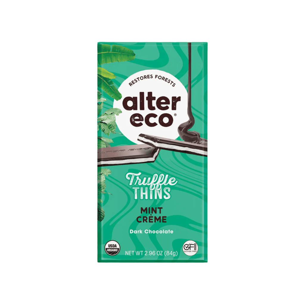 Mint Creme Truffle Thins Alter Eco 84g