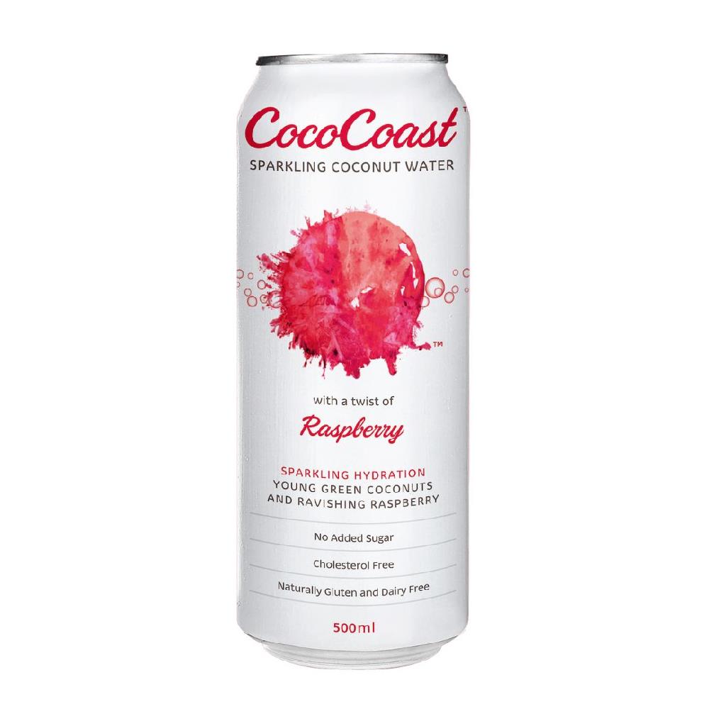 Raspberry Sparkling COCONUT WATER 500ML Coco Coast
