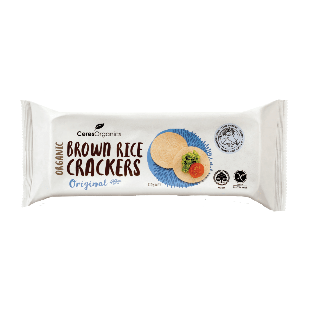 Brown Rice Crackers Original 115g Ceres Organics