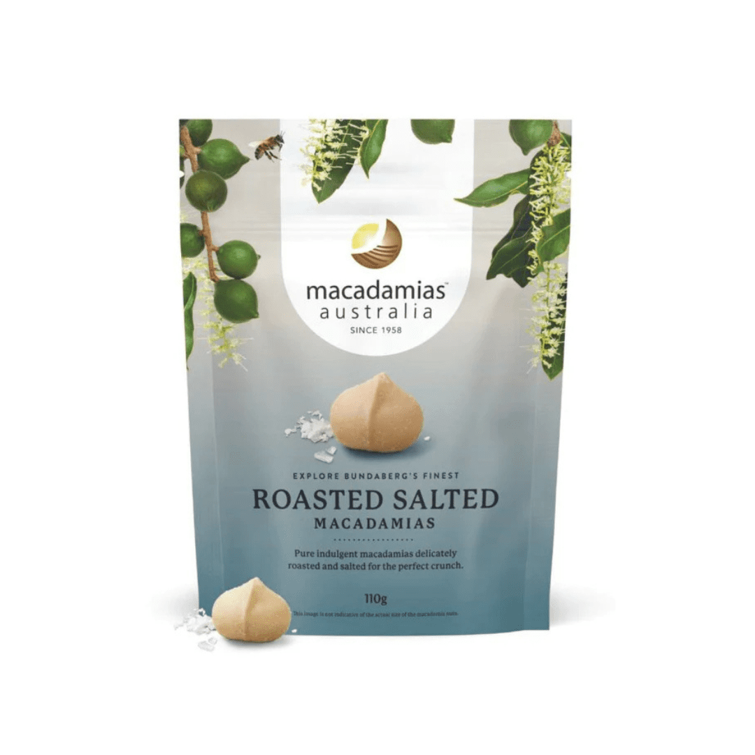 Roasted Salted Macadamias 110g Macadamias Australia