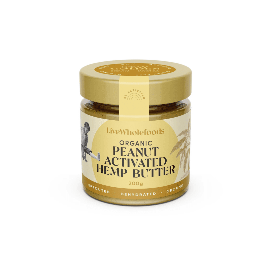 Organic Peanut & Activated Hemp Butter 200g Live Wholefoods