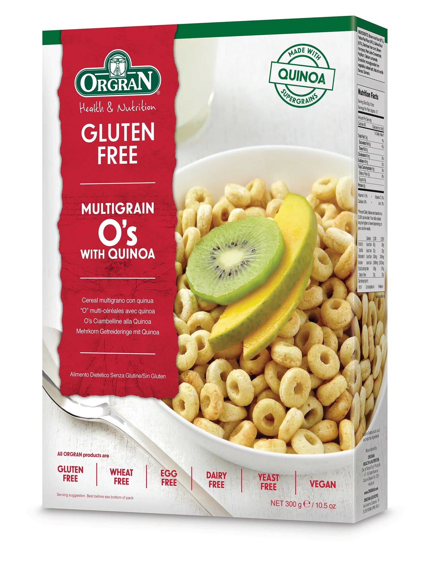 Multigrain Os With Quinoa 300g Orgran