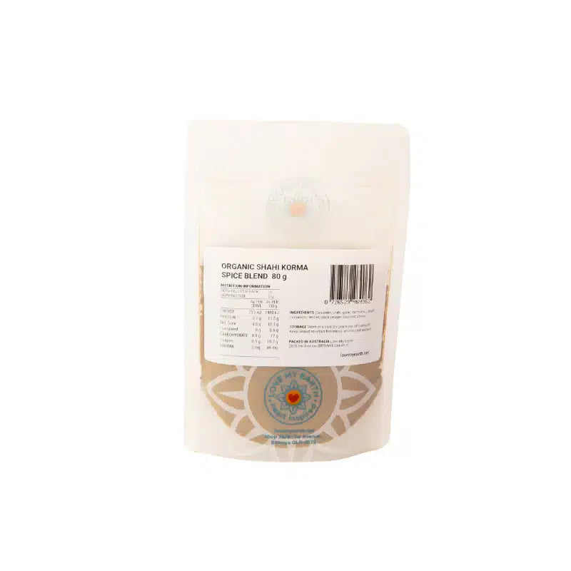 Organic Shahi Korma Spice Blend Pouch 80g Love My Earth