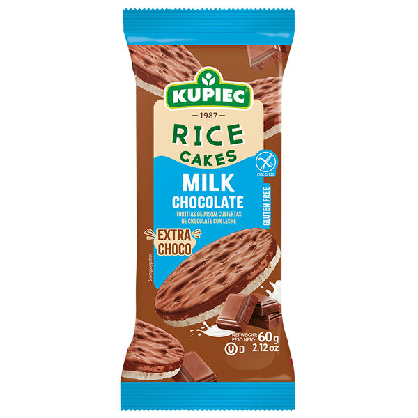 Gluten Free Rice Cakes Milk Chocolate 60g Kupiec