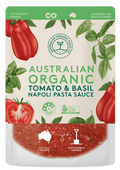 Tomato & Basil Napoli Pasta Sauce 400g Australian Organic Food Co