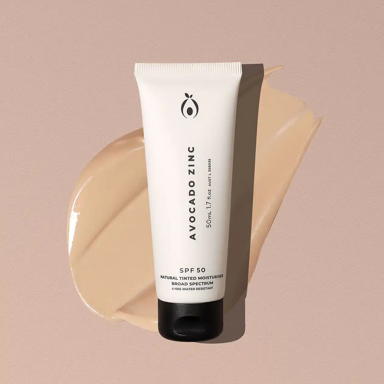 SPF50 Tinted Sunscreen Light-Medium 50ml Avocado Zinc