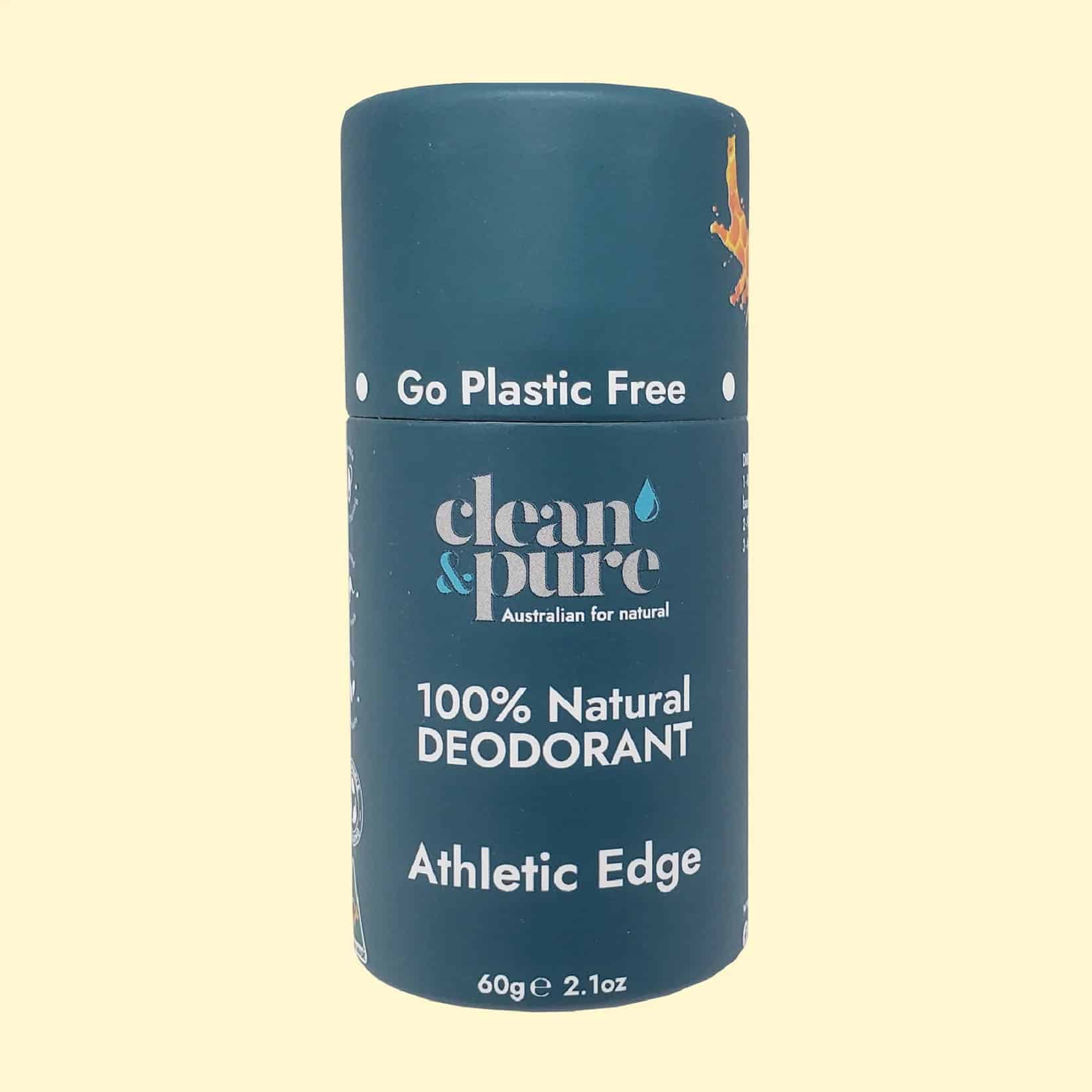 Athletic Edge Natural Deodorant 60g Clean & Pure