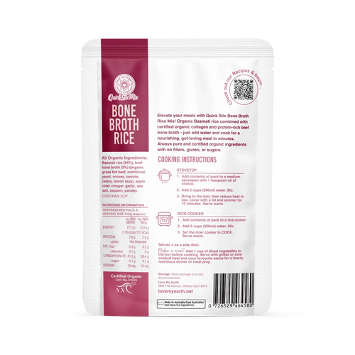 Beef Bone Broth Rice 200g Love My Earth