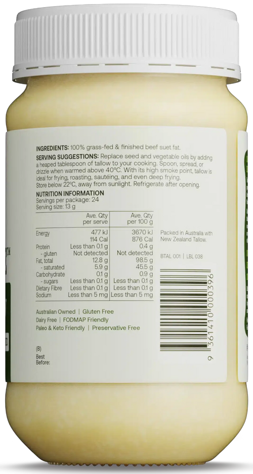 Beef Tallow 320g Best Of The Bone