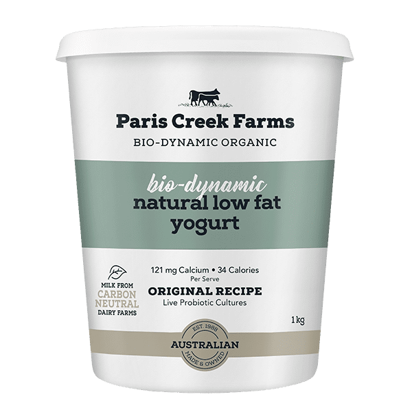 Bio-Dynamic Natural Low Fat Yogurt 1kg Paris Creek