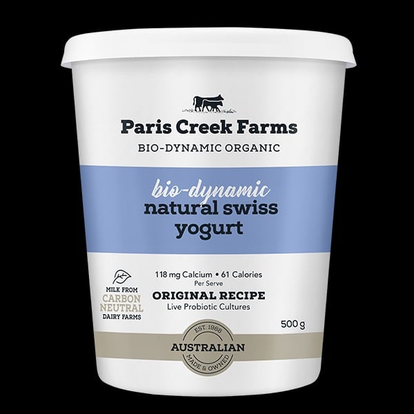Bio-Dynamic Natural Swiss Yogurt 500g Paris Creek