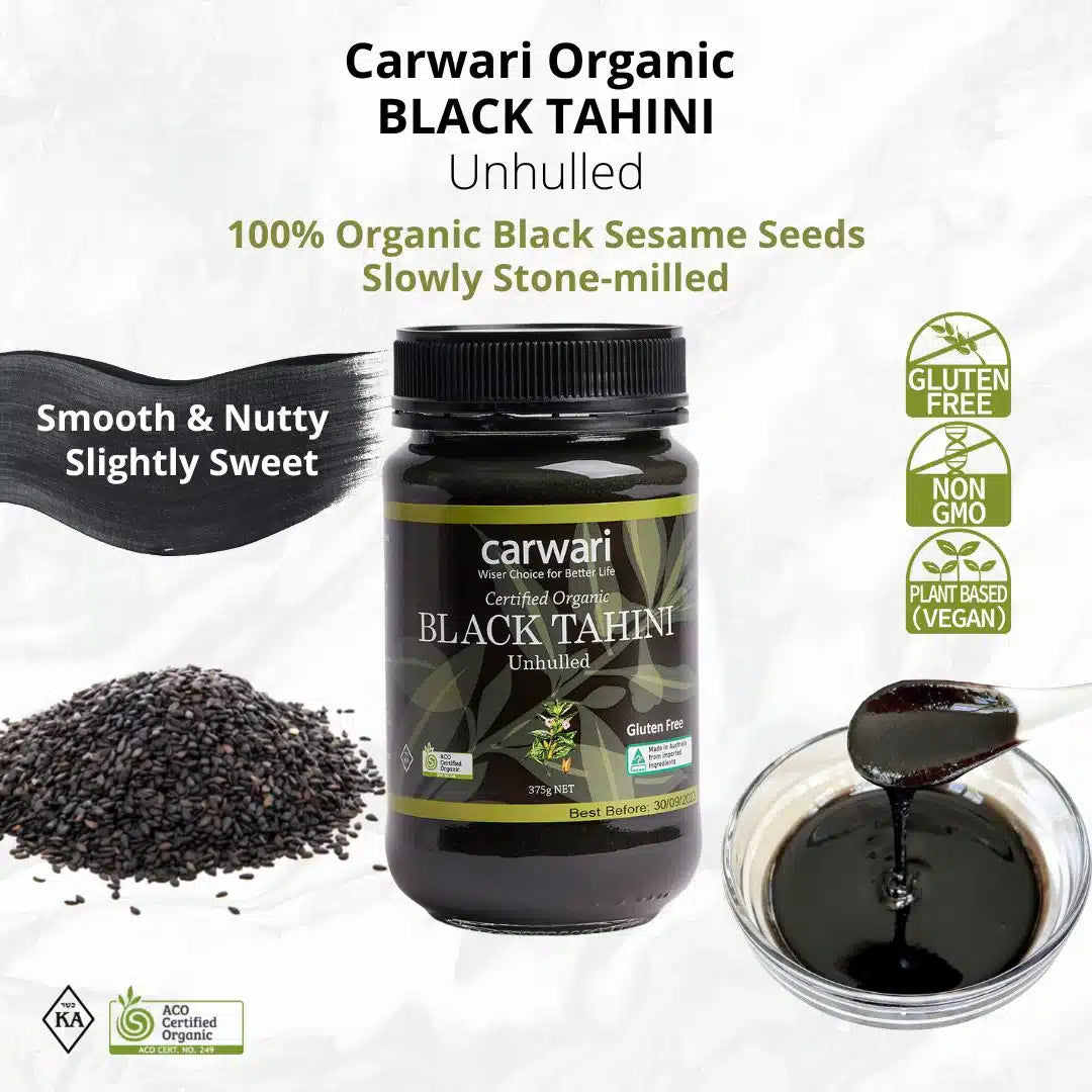 Black Tahini 375g Unhulled Carwari