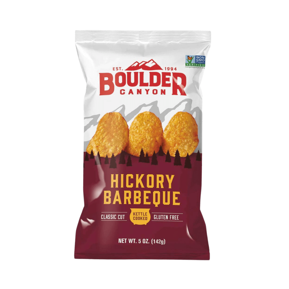Hickory Barbeque Potato Chips 142g Boulder Canyon