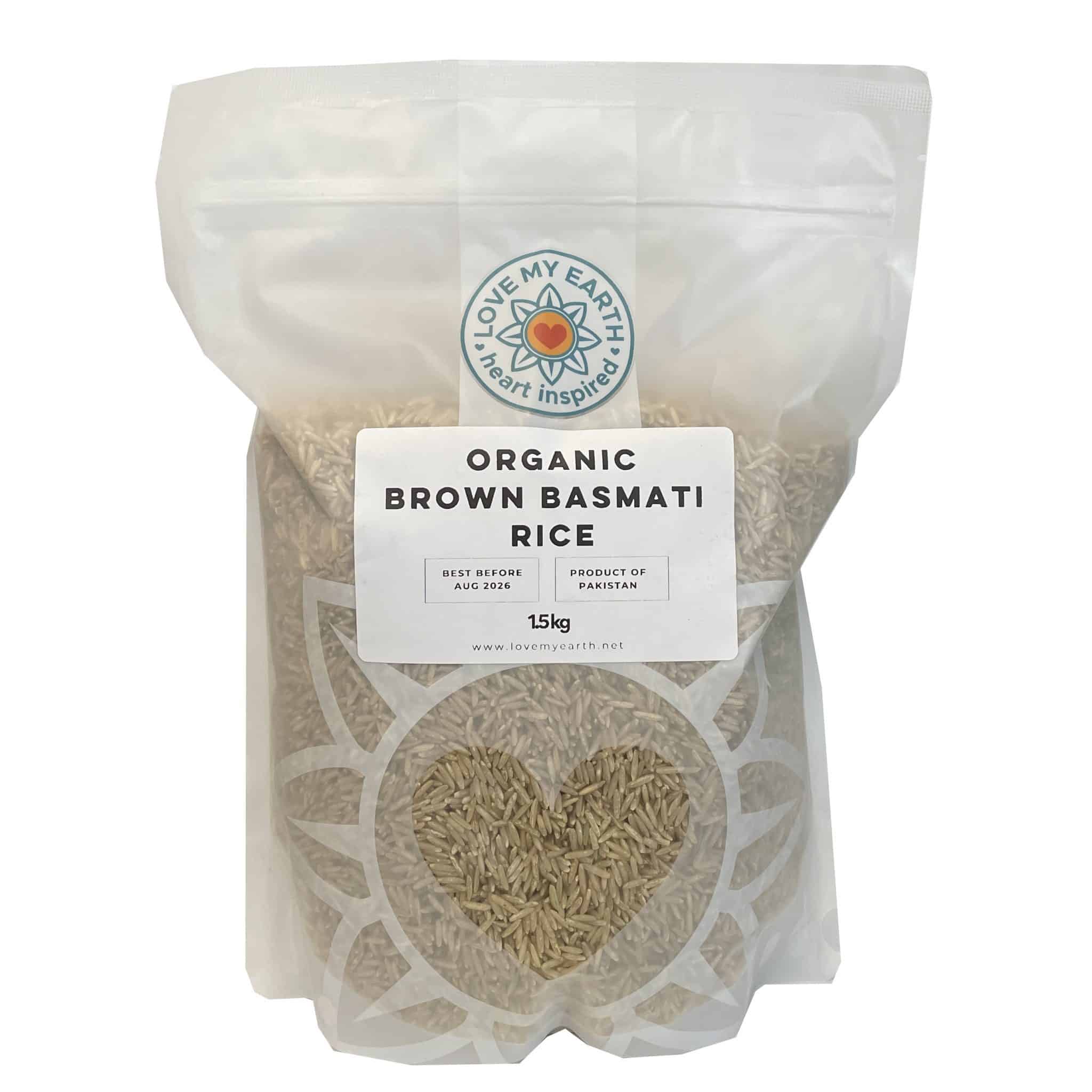 Organic Brown Basmati Rice 1.5kg Love My Earth