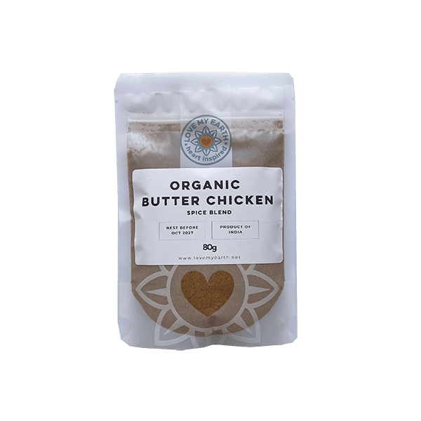Organic Butter Chicken Spice Blend Pouch 80g Love My Earth