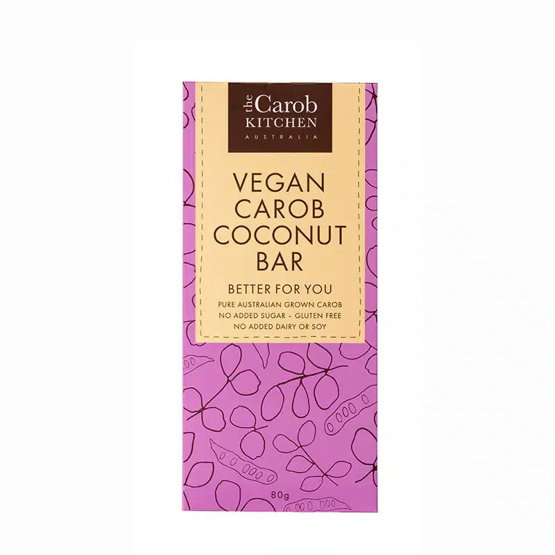 Vegan Carob Bar Coconut 80g Carob Kitchen