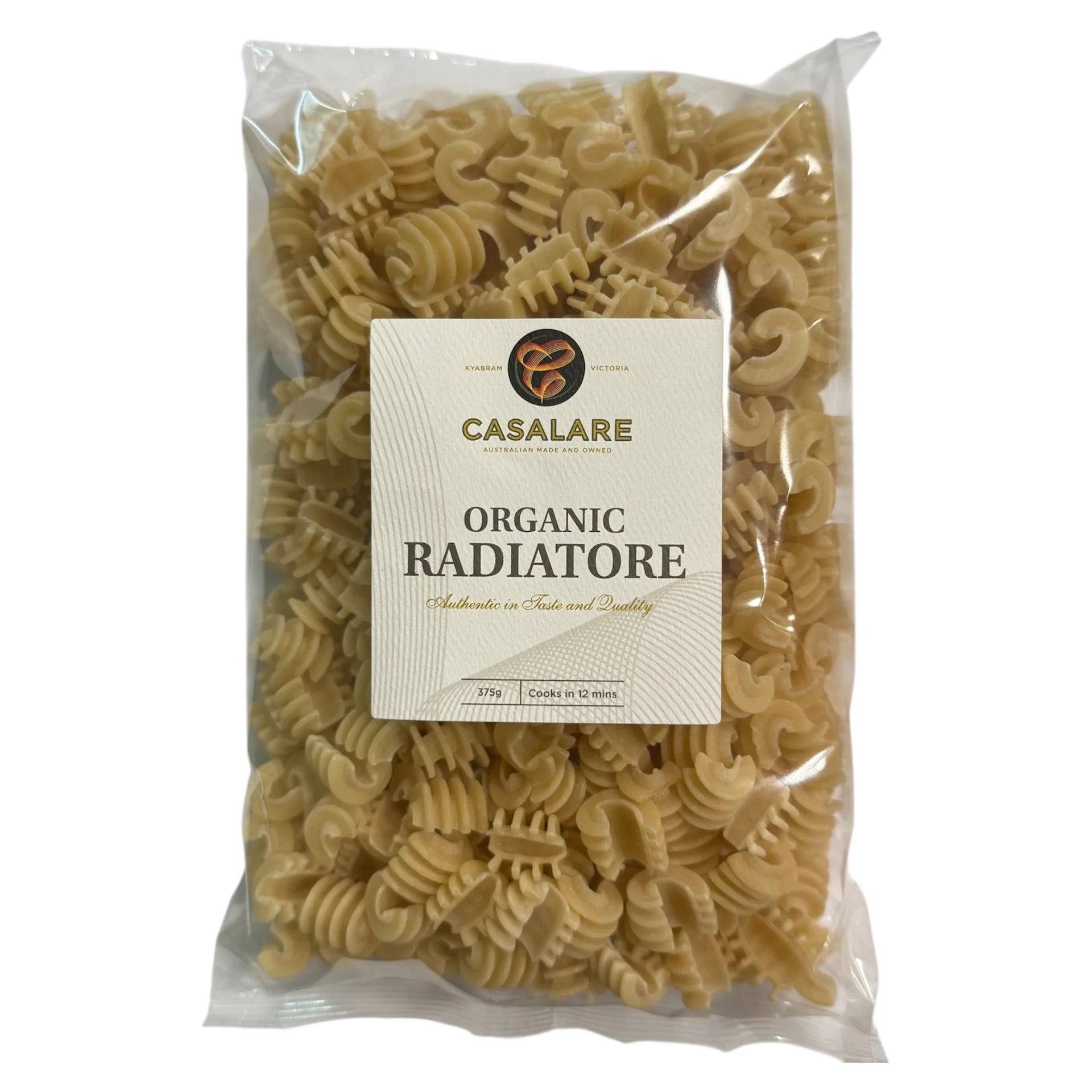 Organic Radiatore Pasta 375g Casalare