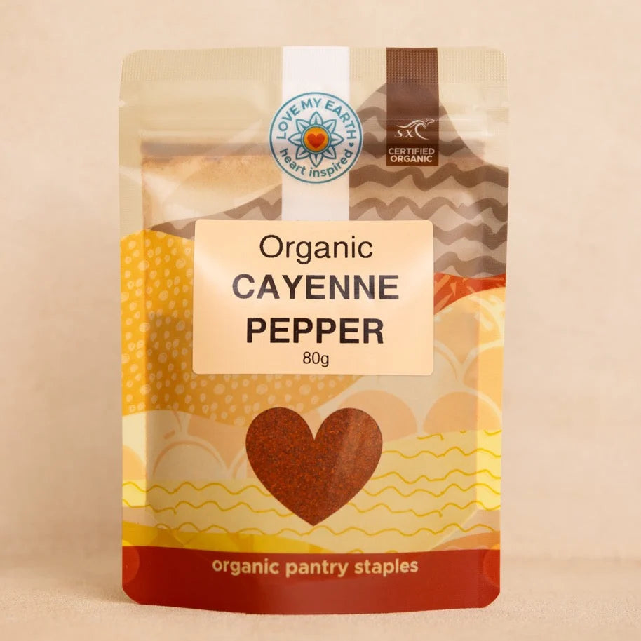 Organic Cayenne Pepper 80g Love My Earth