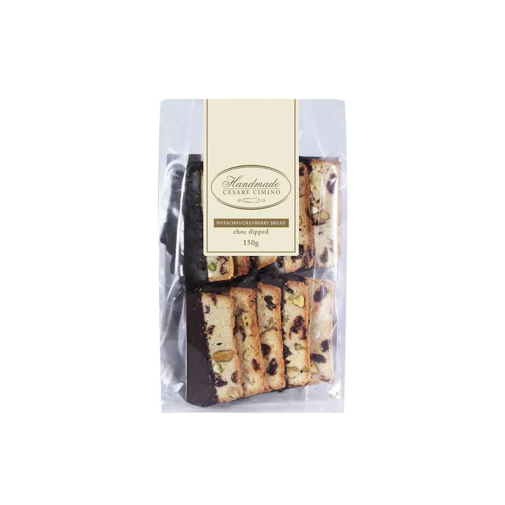 Choc Dipped Pistachio & Cranberry Bread 150g Cimino