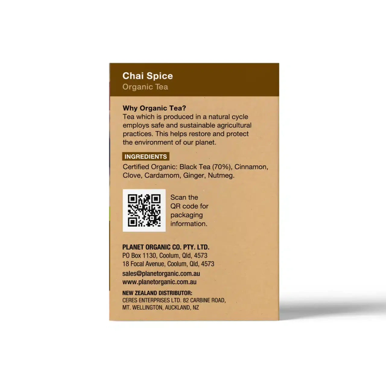 Chai Spice Tea x25 Planet Organic