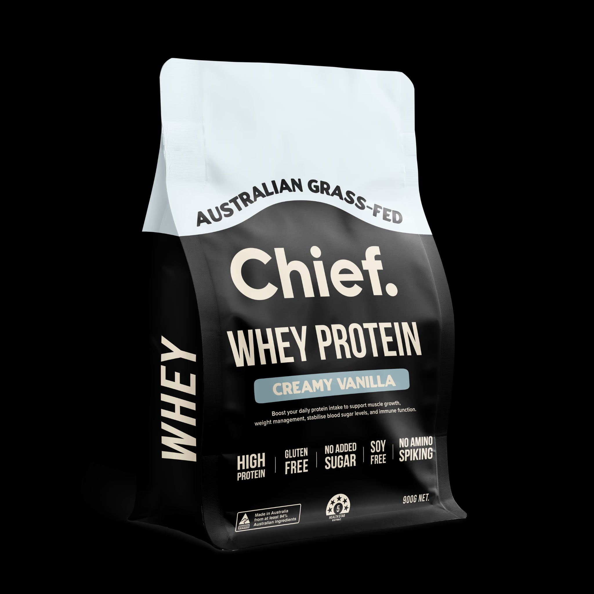 Creamy Vanilla Whey Protein Powder 900g Chief