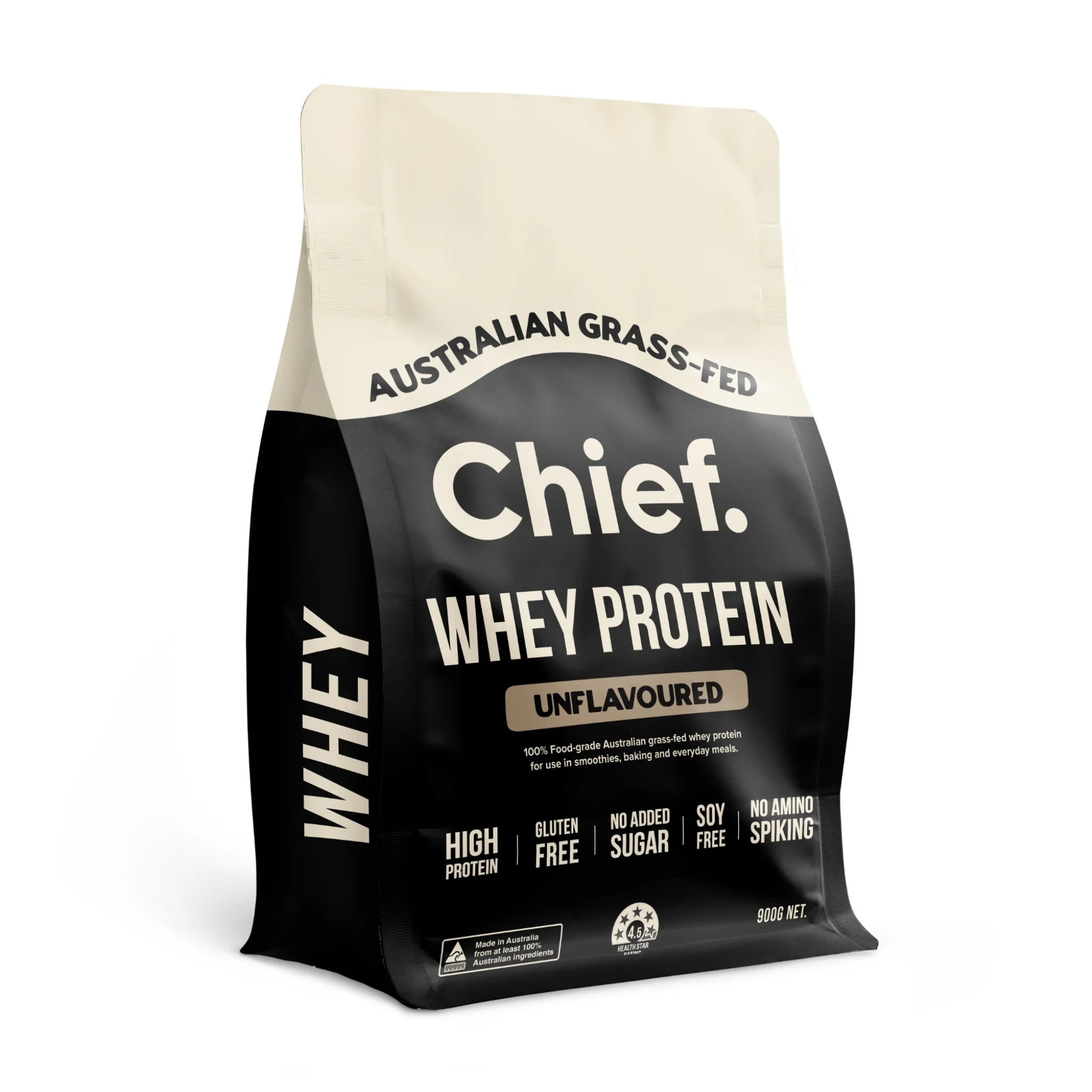 Unflavoured Whey Protein Powder 900g Chief