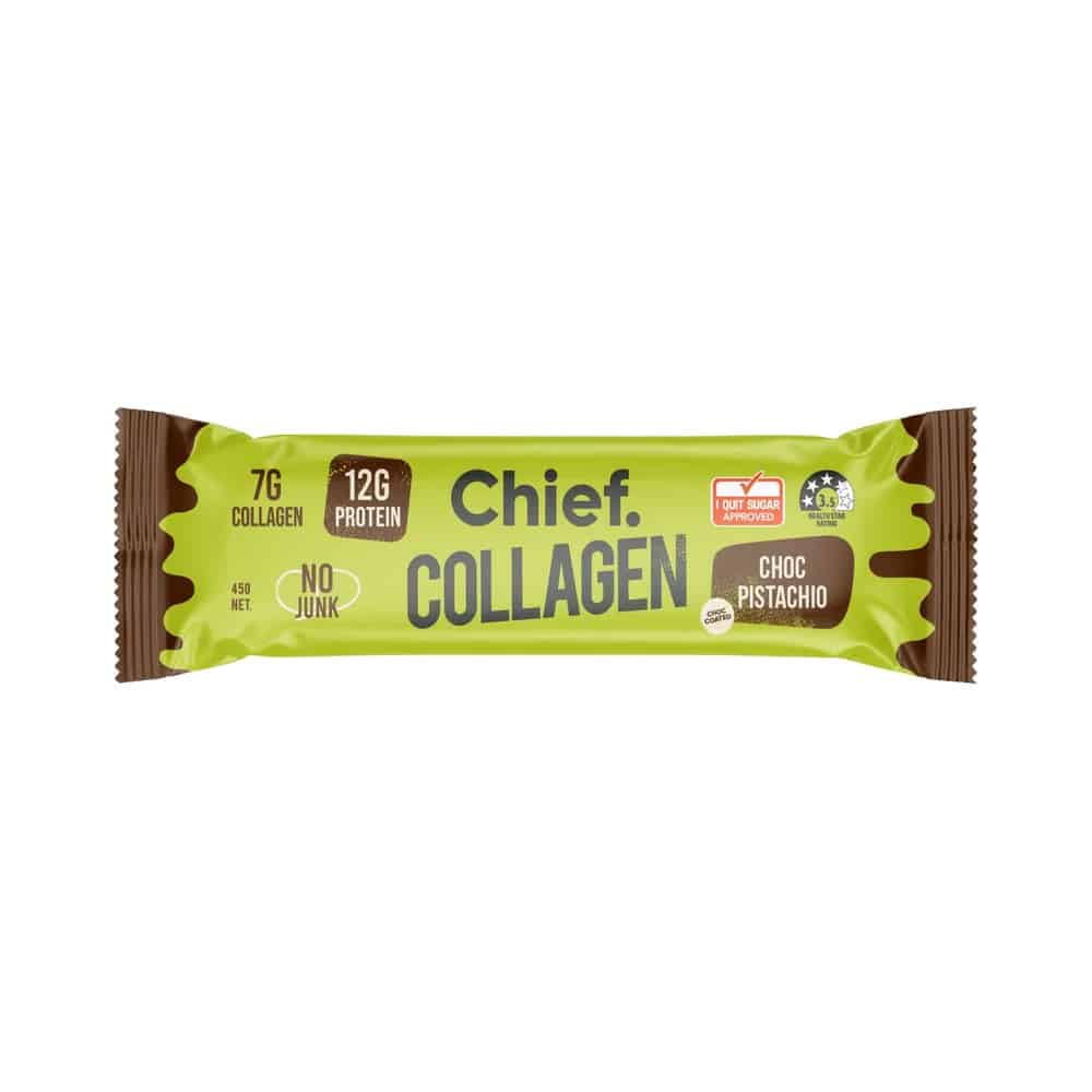 Choc Pistachio Collagen Bar 45g Chief