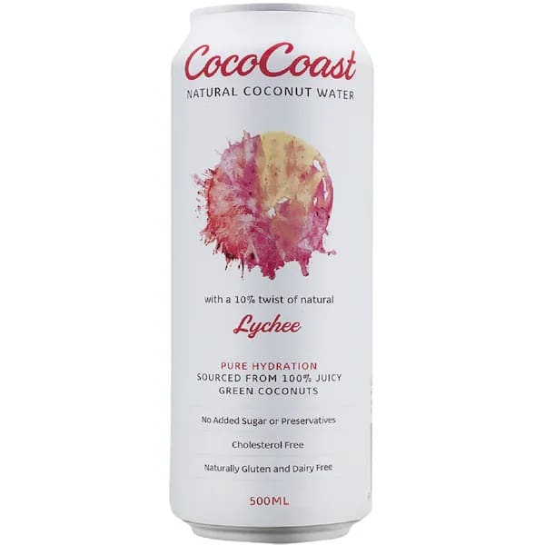 CocoCoast Coconut Water 6 Pack Lychee