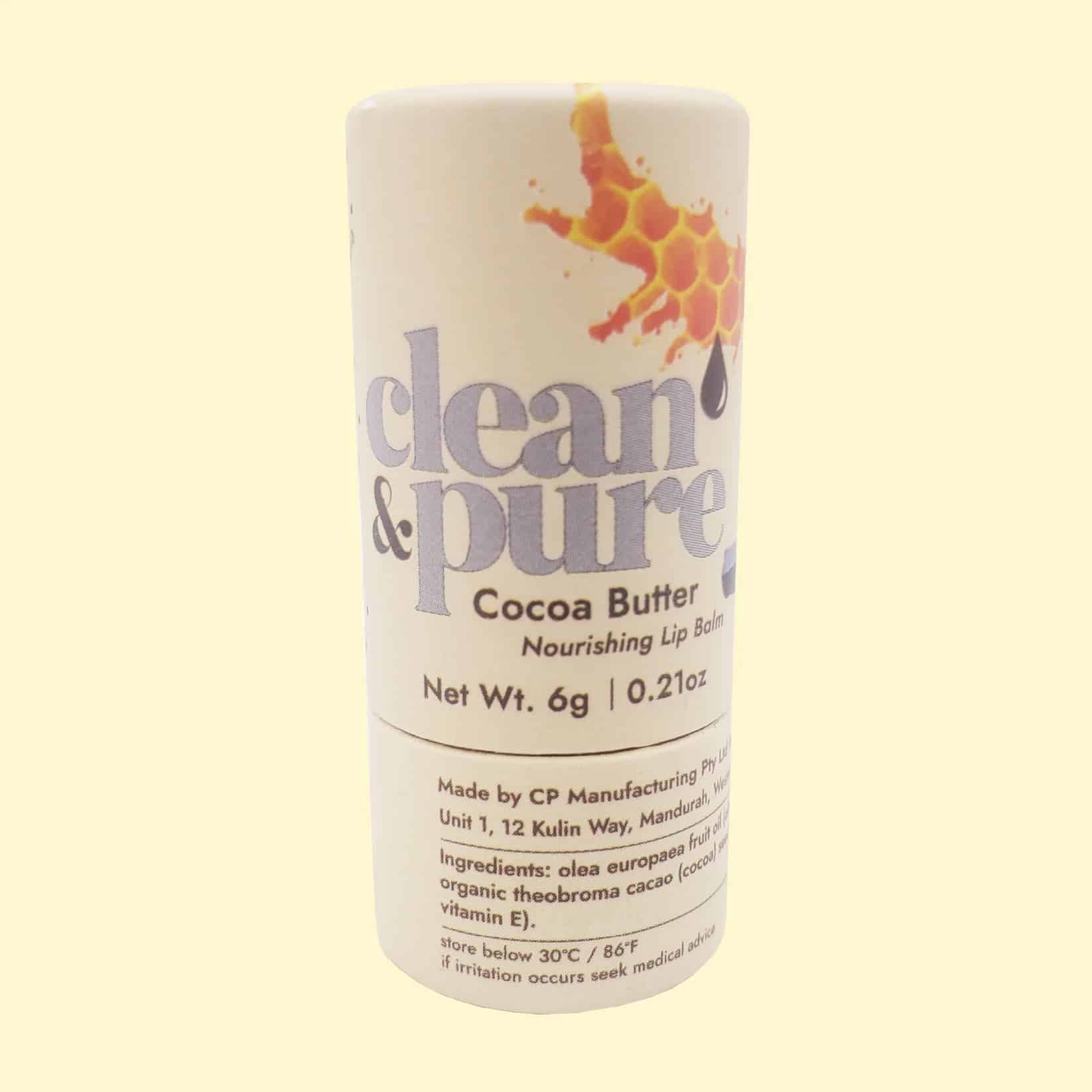Cocoa Butter Lip Balm 6g Clean & Pure