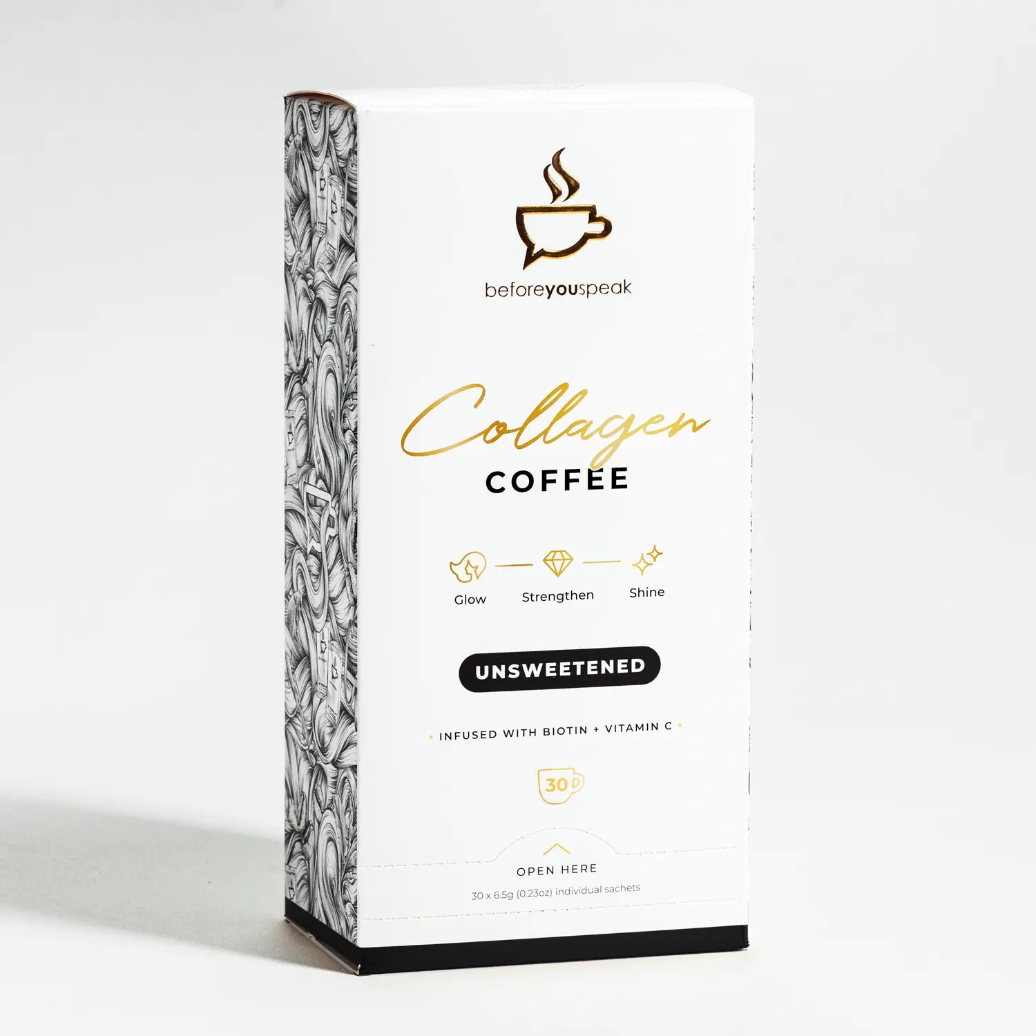 Collagen Coffee Unsweetened 7x6.5g Sachets Before You Speak