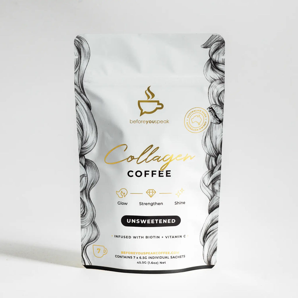Collagen Coffee Unsweetened 7x6.5g Sachets Before You Speak