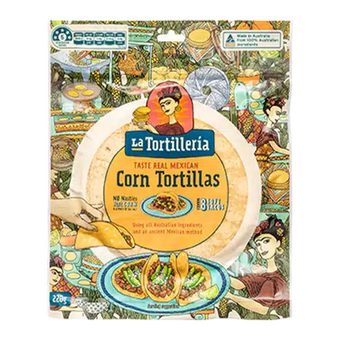 Corn Tortilla 16cm La Tortilleria 220g