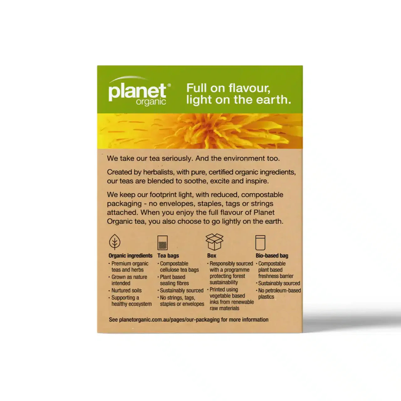 Dandelion Leaf Tea 25bags Planet Organic