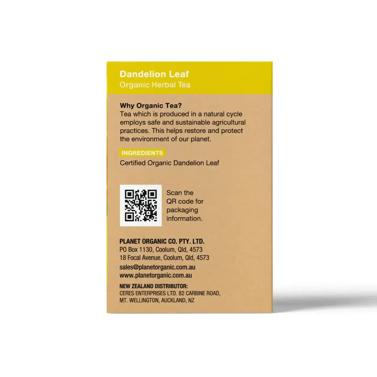 Dandelion Leaf Tea 25bags Planet Organic