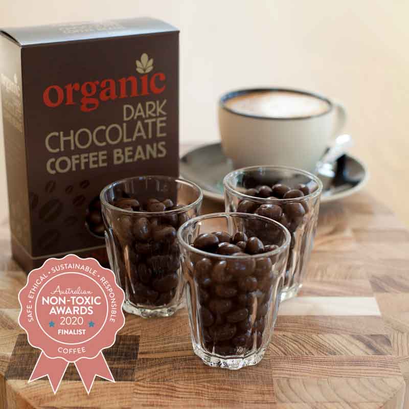 Dark Chocolate Coffee Beans 150g Organic Times