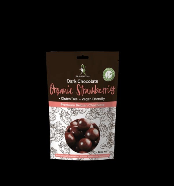 Dark Chocolate Strawberries 125g Dr Superfoods
