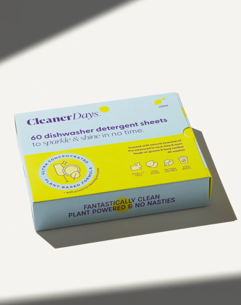 Dishwasher Detergent Sheets Lemon x60 Cleaner Days