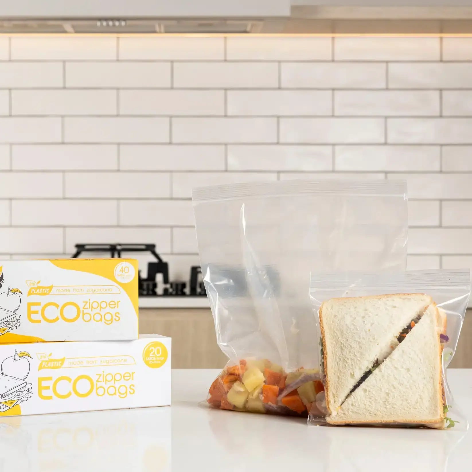 Eco Zipper Bags Large x20 Sugarwrap