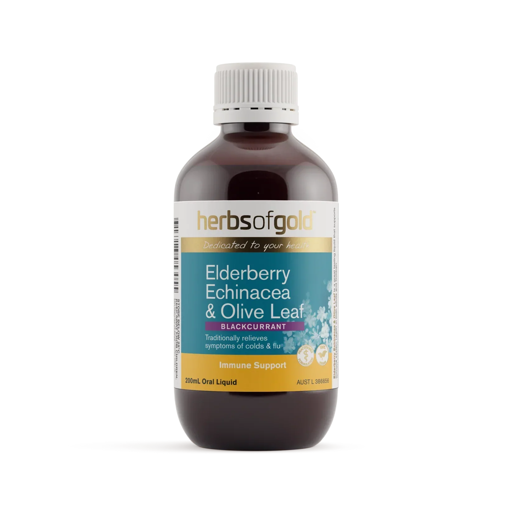 Elderberry Echinacea & Oilve Leaf 200ml Herbs Of Gold
