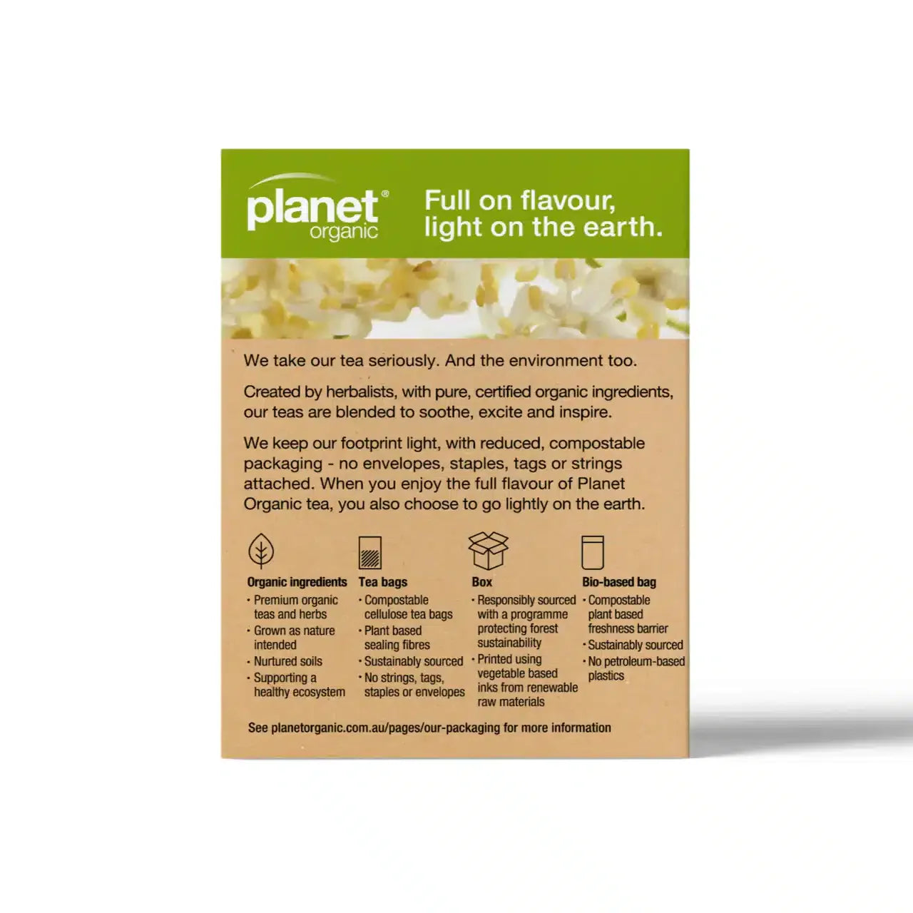 Elderflower Tea 25 Bags Planet Organic