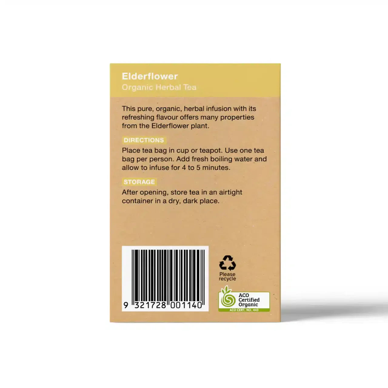 Elderflower Tea 25 Bags Planet Organic