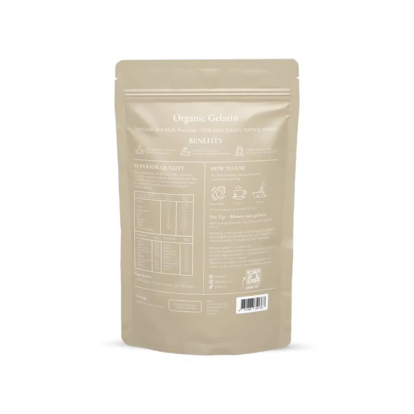 Organic Gelatin 500g Baeli