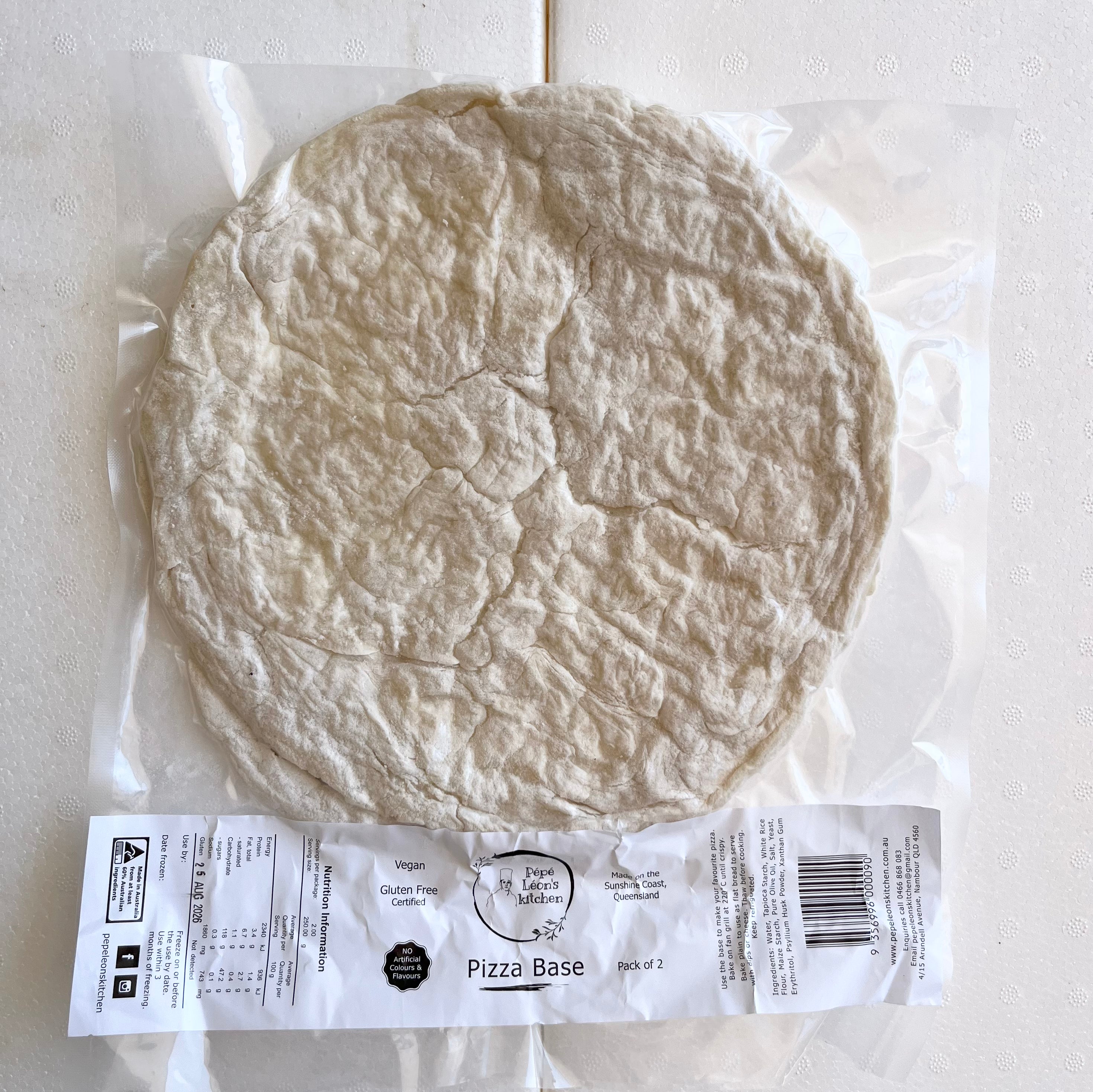 Gluten Free Pizza Base 2 Pack Pepe Leon