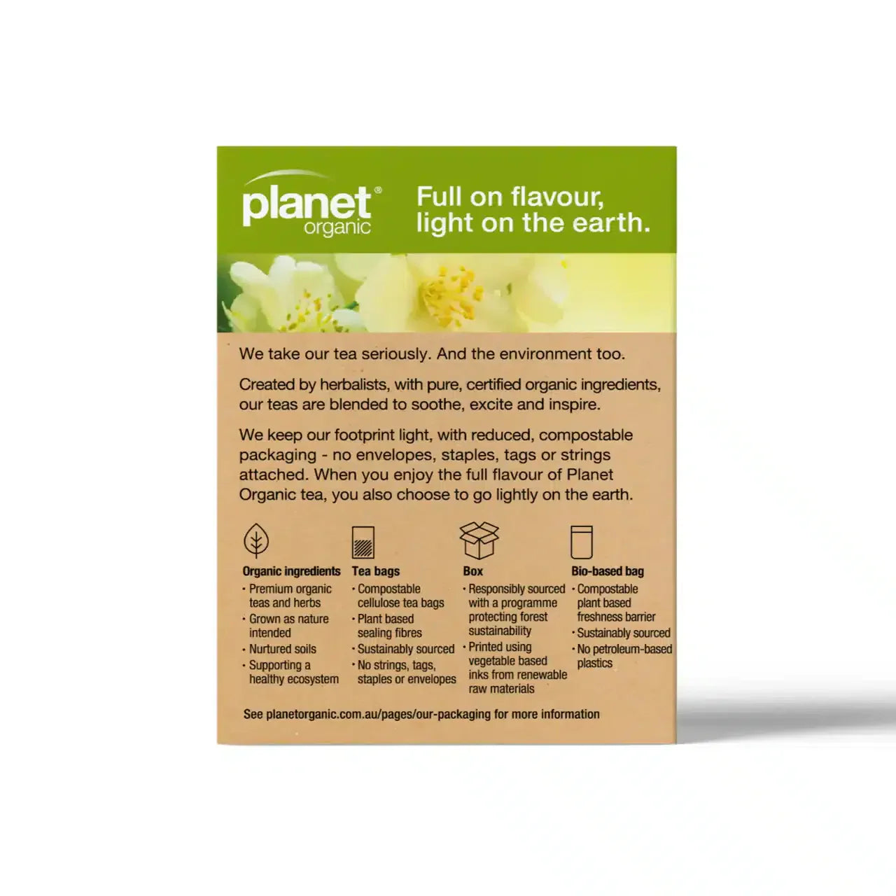 Jasmine Green Tea 25bags Planet Organic