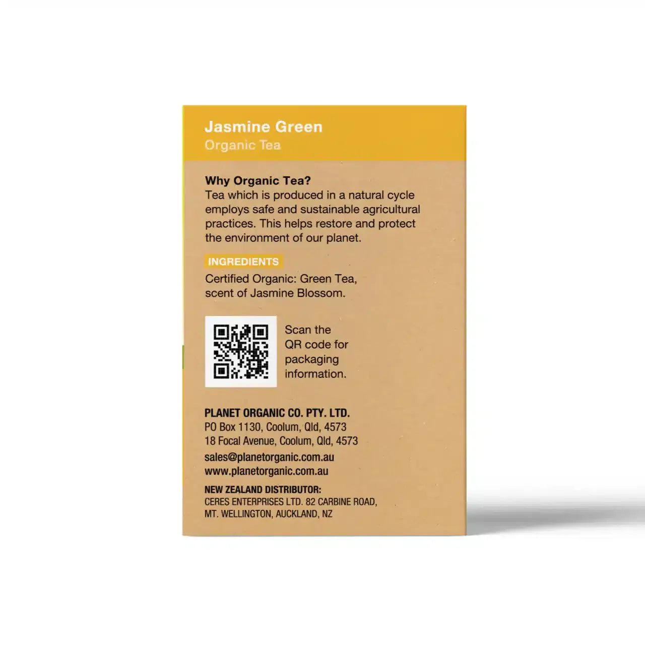 Jasmine Green Tea 25bags Planet Organic
