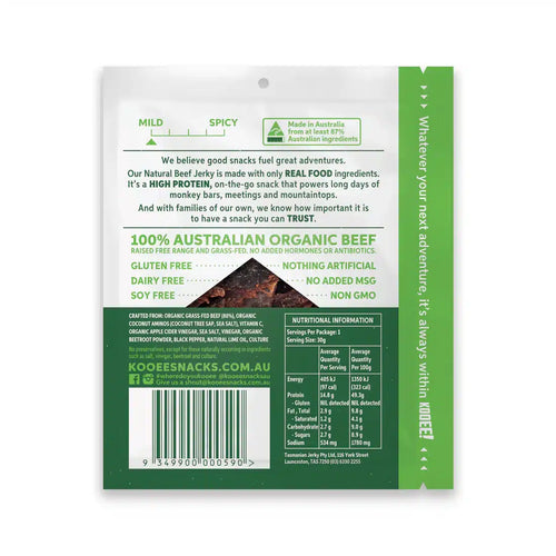 Beef Jerky Zesty Lime 30g Kooee